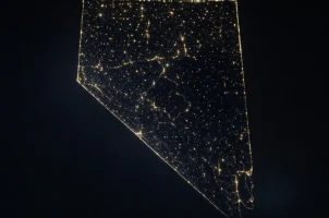 VEGAS MYTHS RE-BUSTED: Casino Lights Trace Out Nevada’s Border from Space