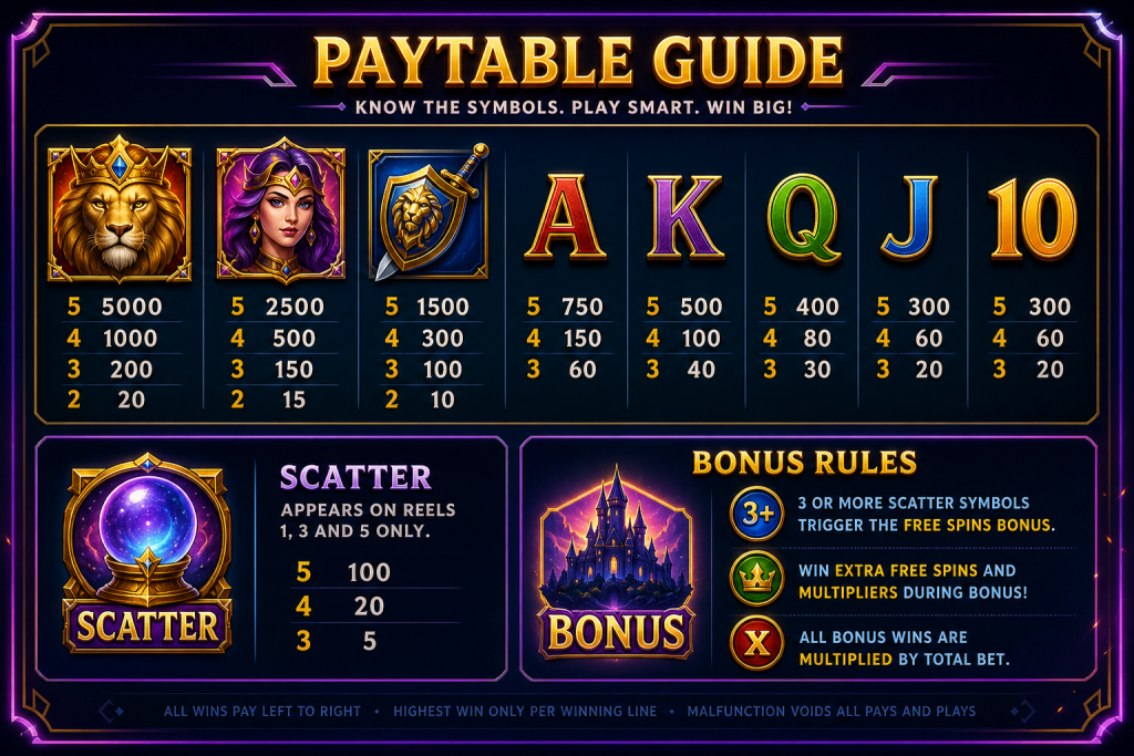 A Five-Minute Slot Paytable Checklist
